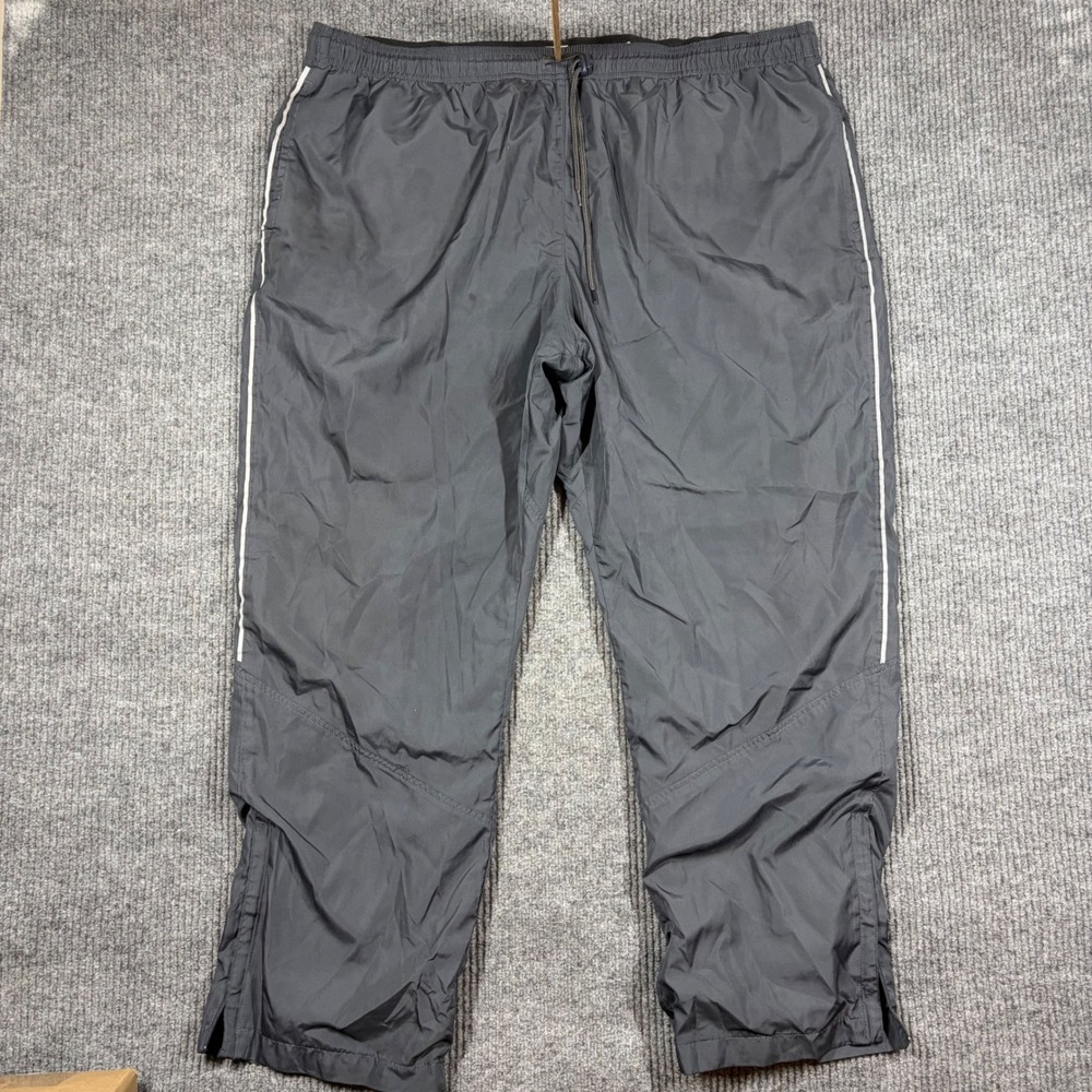 BCG Pants Mens 3XL Black Nylon Mesh Lined Track Windbreaker Athletic Activewear